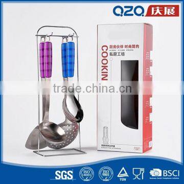 Modern Home Food Grade Silicone Handle Stainless Steel Kitchen Utensils and Equipment photo-3