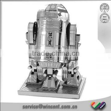 Hot selling DIY toy R2-D2 robot shape metal 3D puzzle