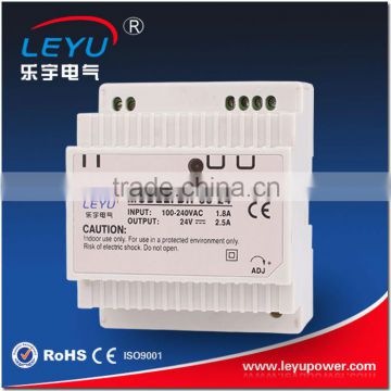 60w CE RoHS Certificated din rail 12v 24v power supply 60w switching din rail