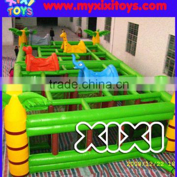 Hot sale inflatable jungle maze, outdoor inflatable maze playground for kids