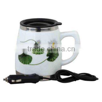 12v stainless steel ceramic USB mug