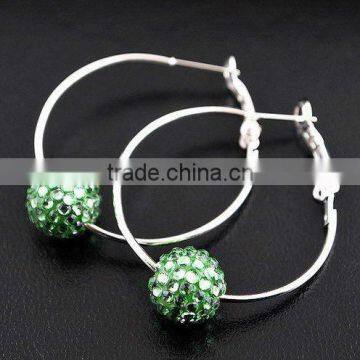 Pave crystal hoop earring/pave crystal jewelry