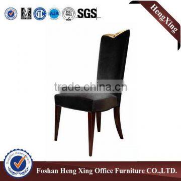 High Quality Wooden Frame Gold Leather Hotel Banquet Dining Chair HX-HT002 photo-4