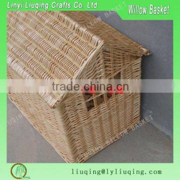 Unique high quality brown color wicker pet house