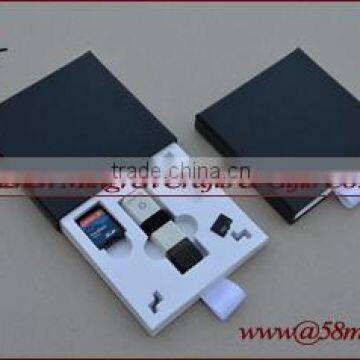 Fabric Linen USB SD CF Card Storage Packing Gift Box Case Holder