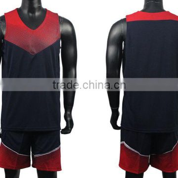 Cheap Custom Made Sublimation Red and Black Basketball Vests