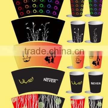 differednt size PE coated paper cup fan