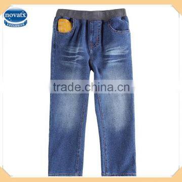 (B6005) 5-13Y 2015 new design wholesale 100% cotton boys jeans pant kids boys jeans