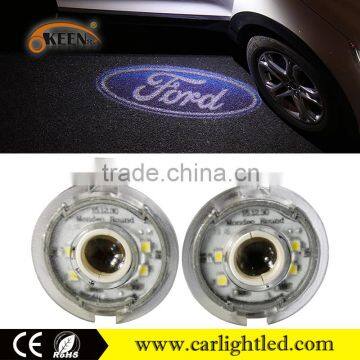 New Product 2016 KEEN side mirror led laser car logo light auto logo projection wireless car logo light for Ford Explorer