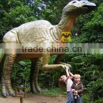 Large size sculpture dinosaur with children