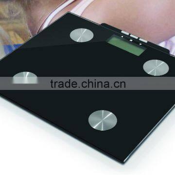 Digital Body Fat Analyzer with BMI, 6mm Tempered Glass,10 user memory, body fat scale