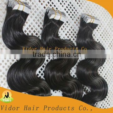 100% Indian 5A Grade Hot Sale Vrigin Remy Tape Hair Extension Body Wave