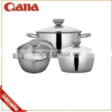 6pcs ProCook Gourmet Steel Saucepan Set