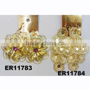 wholesale fashion metal gold plated earring