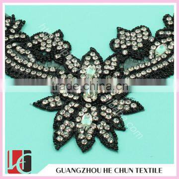 HC-0155-1 New Collrction Crystal Embellishments Rhinestone Applique For Bridal Trimming photo-3
