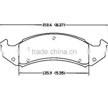 OE12510001 D505 for Buick CADILLAC CHEVROLET OLDSMOBILE PONTIAC disc brake pad