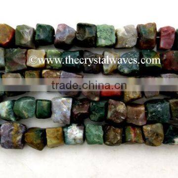 Fancy Jasper Hand Knapped Square Nuggets