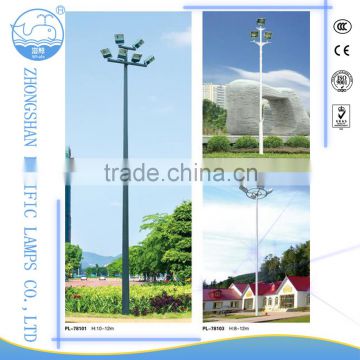 Best price LED galvanized street lighting pole 12m high mast lamp from factory