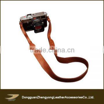 brown genuine leather camera shoulder neck strap any color is available