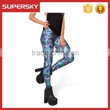 V-869 wholesale young girls tights custom digital printed pants women sublimated print legging