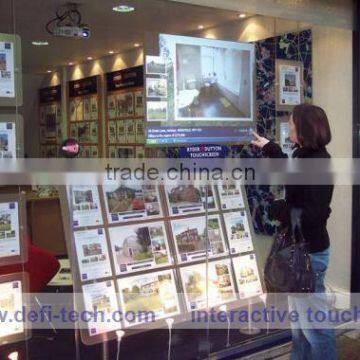 DEFI Interactive transparent touch foil for shop window,Works with all existing multimedia applications Power Point