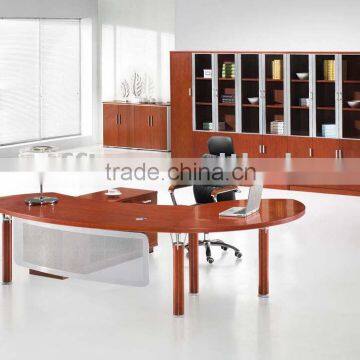 Modern manager Office Desk Cherry color MDF with veneer