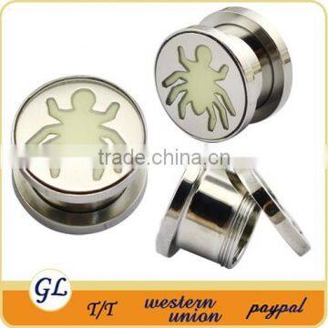 TP011026 Stainless Steel Glow in the Dark Ear Plug photo-5
