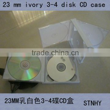 23mm ivory tray 3-4disk CD case