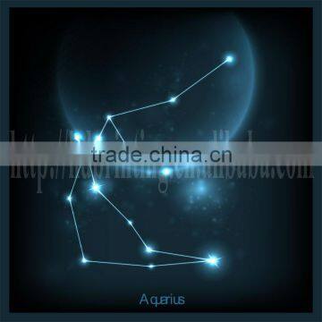 aquarius constellation led light canvas art