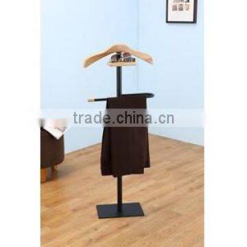 Modern Wood & Metal Cloth Valet Stand Suit Rack