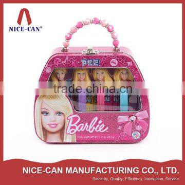 Promotional Empty Metal Lockable Tin Box With Handle