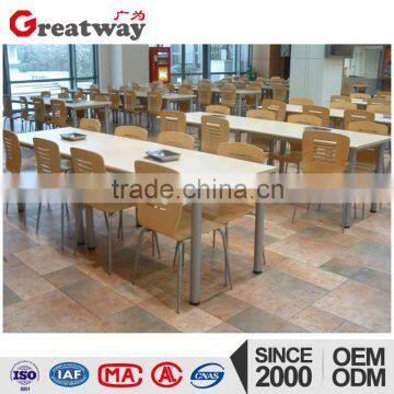 modern dinning table metal leg canteen dinning table