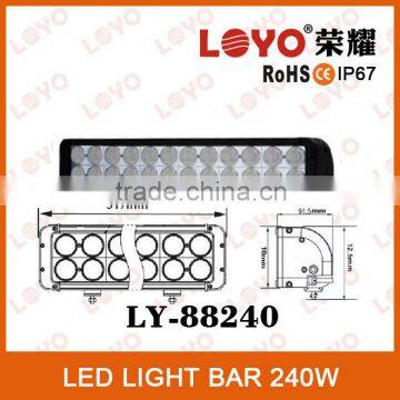 Hot sale !! LOYO Double Row 240W LED Light Bar ,offroad LED driving bars