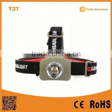 T27 AAA Plastic Camping Outdoor 3 Watt LED camping led headlight