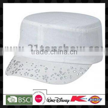 2013 fashion carmy cap glitter embroidery army cap BSIC military cap