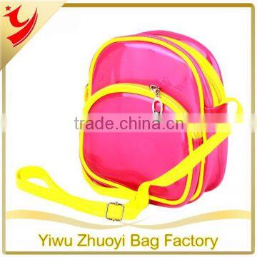 Candy Color PVC Material Cosmetic Bag with Shoulder Strap