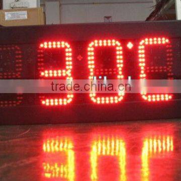 20 inches red led digital clock wall mounted without cabinet
