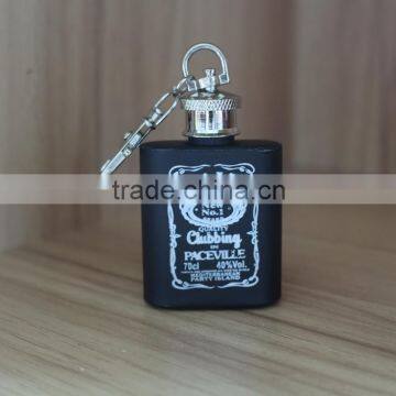 Small Stainless Steel Hip Flask Spray Paint With Silk Screen Simple And Lovely