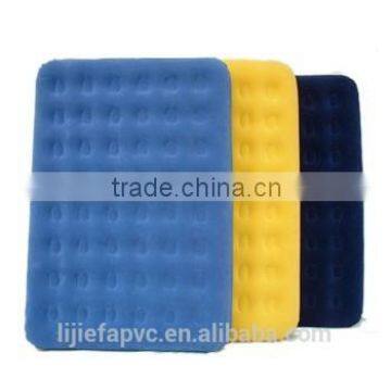 Colorful flocked inflatable air bed mattress for promotional