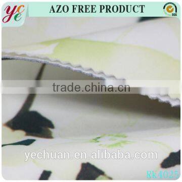 Printed air layer flower polyester knitting fabric stock