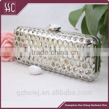 2016 Custom metal mesh box clutch frame & crystal purse frame