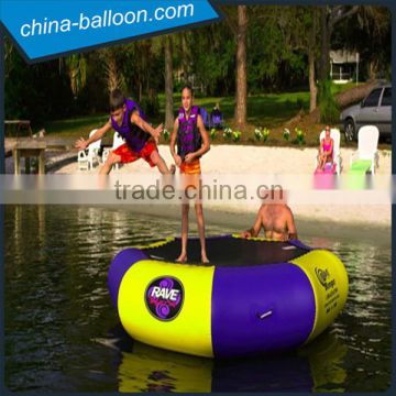 High quality 0.9mm PVC Tarpaulin Inflatable Water Trampoline Combo For Water Sports