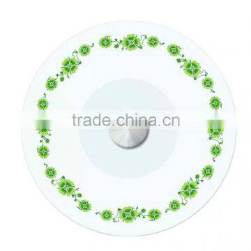 new simple design rotating tempered glass cake plate