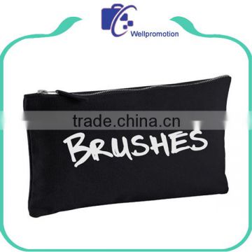 Wholesale canvas cosmetic bag with customized logo