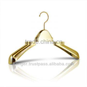 Plastic Gold Plated Jacket Hanger for Clothing Manufacturer