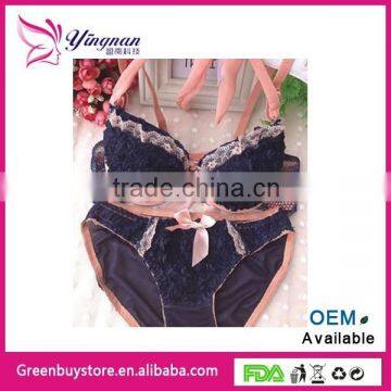Hot Sale Japanese Push Up Women's Underwear Set, Lingerie Sexy Yong Girls and Lady's Brassiere Sets