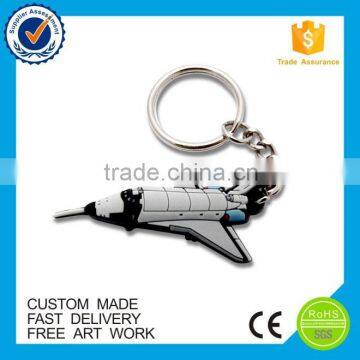 High quality cheap custom 3d airplane pvc keychain