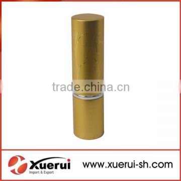 empty golden lipstick tube with logo printing