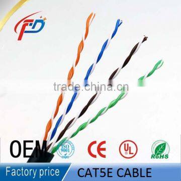 305m pull of box 2/4/8 pair PVC jacket stranded utp cat5e cable