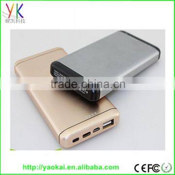 2016 hot quality!!!ultra thin portable mobile power bank QC2.0 with RoHS CE FCC